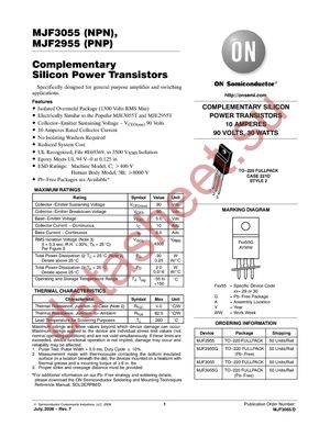 MJF3055 datasheet  